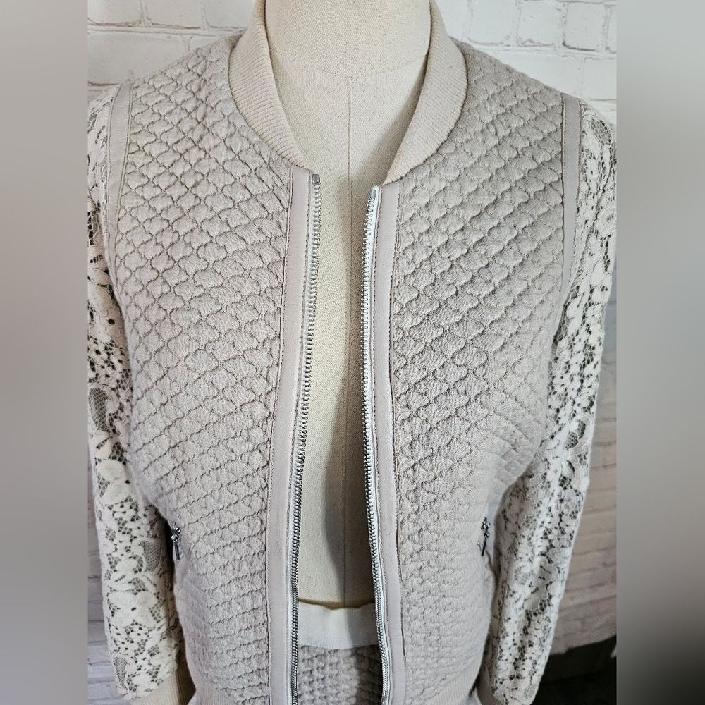 Rebecca Taylor Quilted & Lace Bomber w/ Coordinating Skirt | Size 2-4 | EUC - Picture 2 of 16